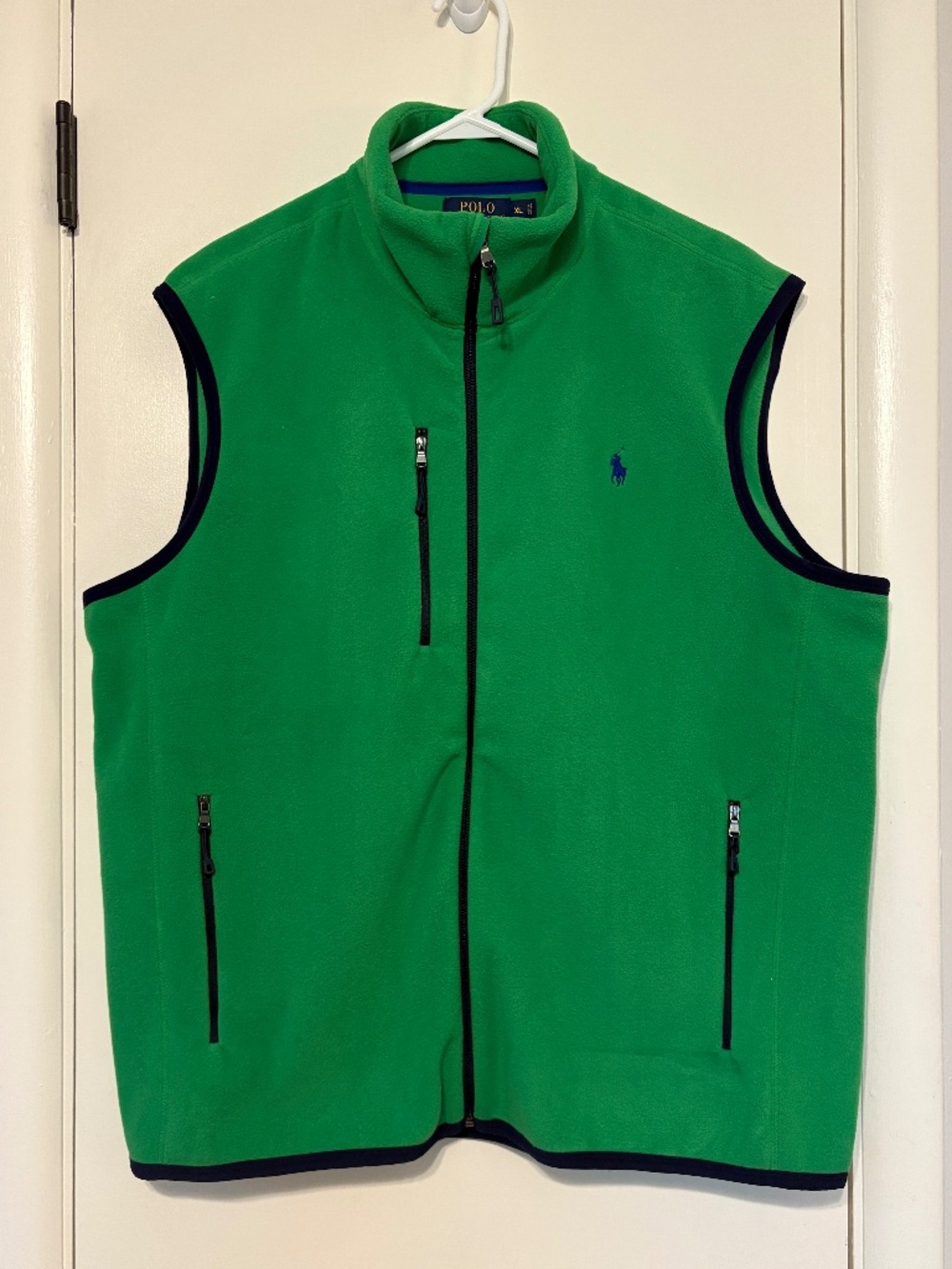 Polo Ralph Lauren Men’s Full-Zip Performance Fleece Vest Green XL Pockets Logo
